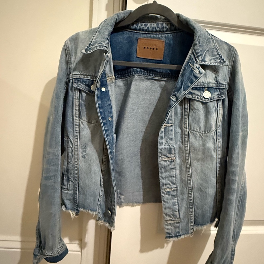 Blank NYC Light Blue Distressed Jean Jacket